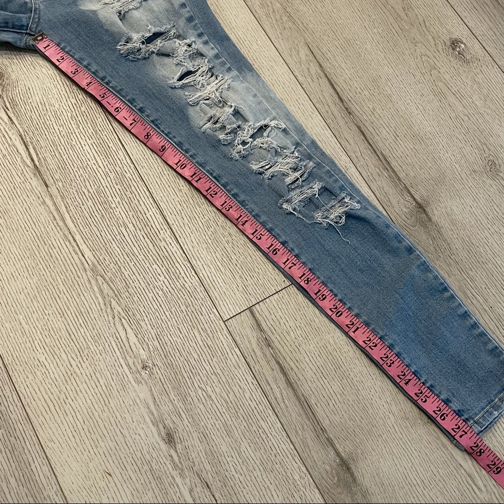 AMERICAN EAGLE Denim Hi-Rise Jeggings Distressed - Picture 5 of 10